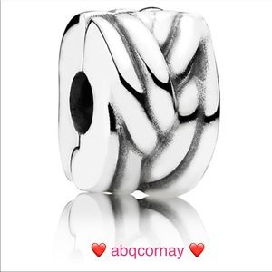 EUC Pandora 791774 Sterling Silver Braided Clip - RETIRED!